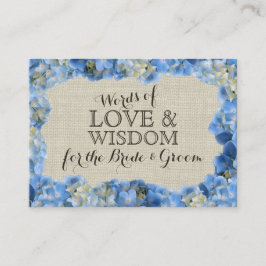 あじさいとBurlapアドバイスカード アドバイスカード