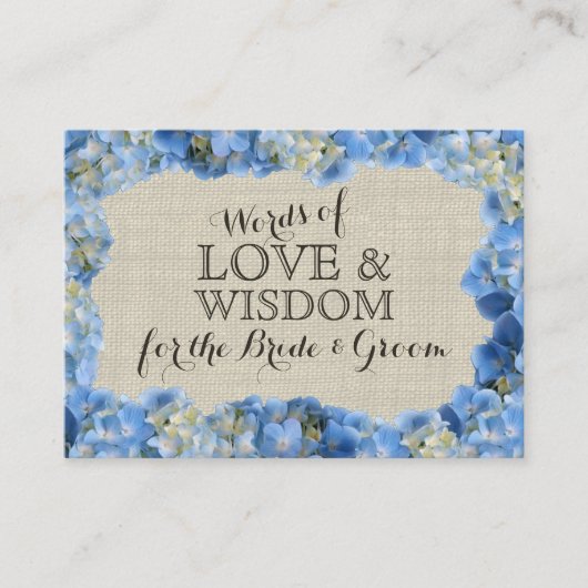 あじさいとBurlapアドバイスカード アドバイスカード (正面)