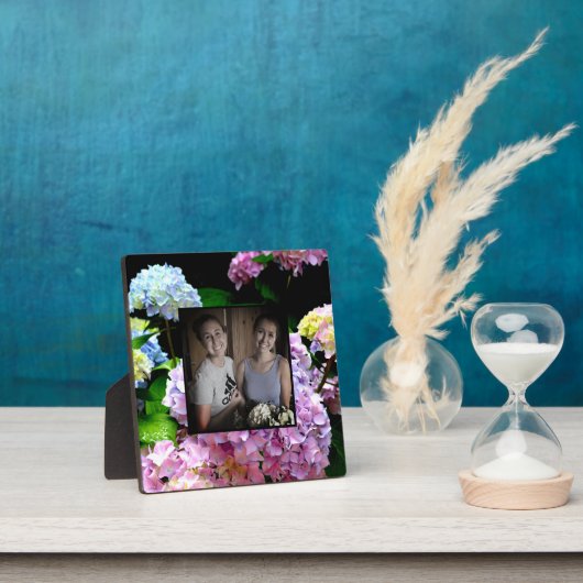 あじさいの庭ピンク紫ブルーグリーンフローラ フォトプラーク (インサイチュ)