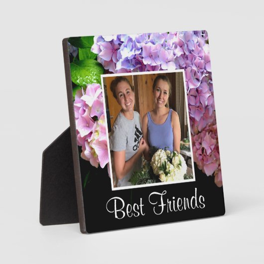 あじさいの庭ピンク紫ブルーグリーンフローラ フォトプラーク (正面)