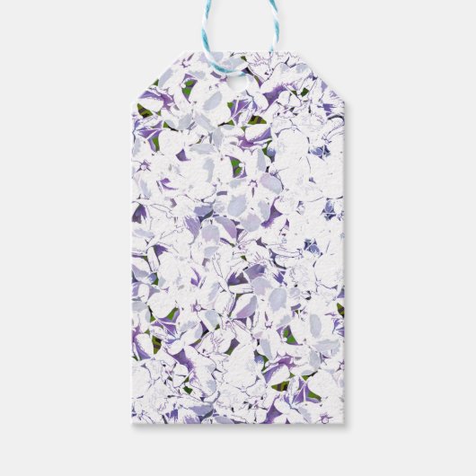 あじさいの水色の花束。 ギフトタグ (正面)