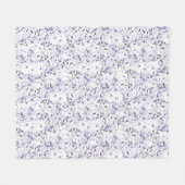 あじさいの水色の花束。 フリースブランケット (正面(横))