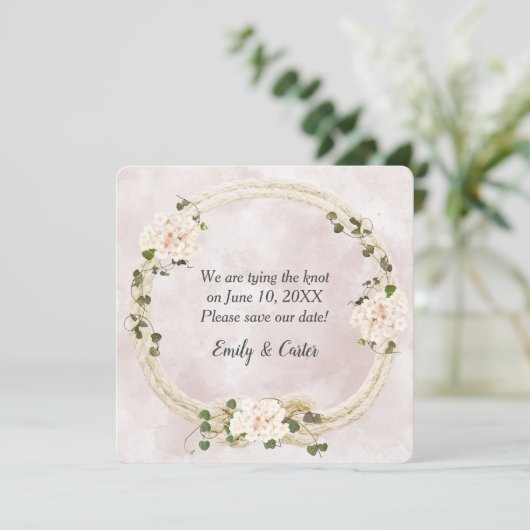 あじさいの花束でロープを結んだ セーブザデート (スタンド正面)