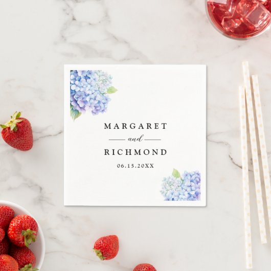 あじさいアダスティブルーフローラ結婚ズ スタンダードカクテルナプキン (インサイチュ)