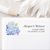 あじさいアダスティブルー結婚フローラ差出人住所 ラベル (インサイチュ)