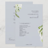 あじさいアダスティーブルー結婚式 プログラム (正面/裏面)