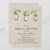 あじさいアメイソンジャーブライダルシャワー 招待状 (正面/裏面)