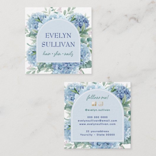 あじさいアーチ名刺 スクエア名刺 (正面/裏面)