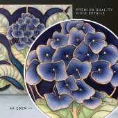 あじさいアールデコフローラウォールデコールアールヌーボー タイル