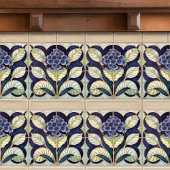 あじさいアールデコフローラウォールデコールアールヌーボー タイル