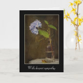 あじさいインボトル悔やみや弔慰 カード (黄色い花)