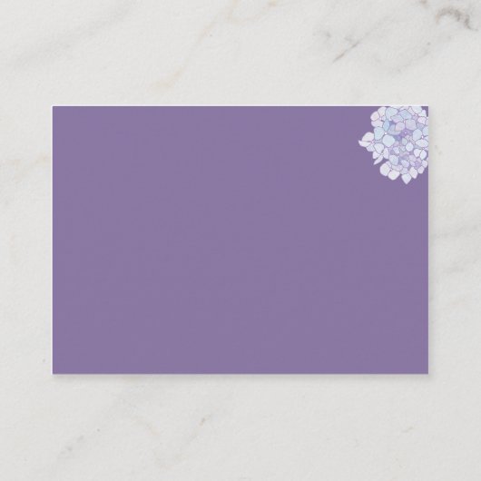 あじさいウェディングレセプション エンクロージャーカード (裏面)