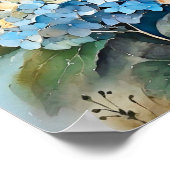 あじさいウォーターカラーアートプリント ポスター (角)