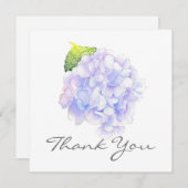 あじさいウォーターカラーヴィネットサンキューカード サンキューカード (正面/裏面)