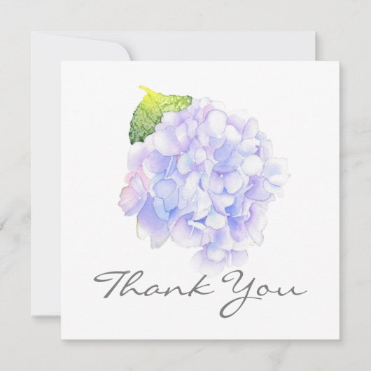 あじさいウォーターカラーヴィネットサンキューカード サンキューカード (正面)