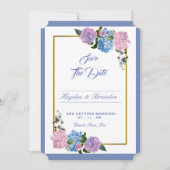 あじさいエレガントが日付カードを保存 招待状 (正面)