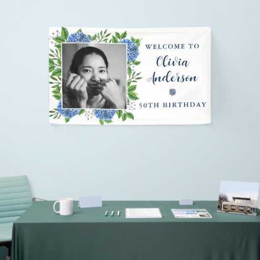 あじさいエレガントさんカスタム写真50th Birthday Party 横断幕 (トレードショー)