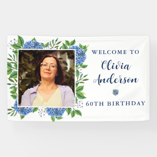 あじさいエレガントさんカスタム写真60th Birthday Party 横断幕 (横)