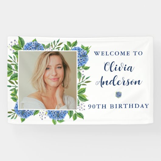 あじさいエレガントさんカスタム写真90th Birthday Party 横断幕 (横)