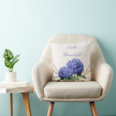 あじさいエレガントフローラパーソナライズされた クッション (椅子)