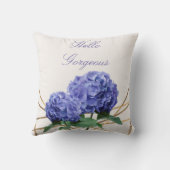 あじさいエレガントフローラパーソナライズされた クッション (裏面)