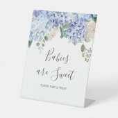 あじさいエレガントベビーは甘い赤ちゃんシャワー 台座サイン (正面)