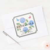 あじさいエレガント大豆ワックスキャンドルビジネスラベル スクエアシール (封筒)
