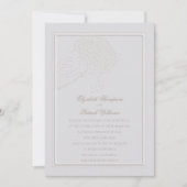 あじさいエンボフェイクボスフレームエレガフォーマルントウェディング 招待状 (正面)
