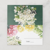 あじさいカラフルと蝶の結婚テーブル プレイスカード (外部開封)