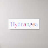 あじさいカラフル文字フローラ名壁 キャンバスプリント (正面)