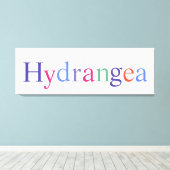 あじさいカラフル文字フローラ名壁 キャンバスプリント (インサイチュ (ウッドフロア))