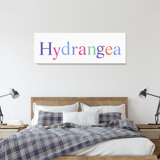 あじさいカラフル文字フローラ名壁 キャンバスプリント (インサイチュ (寝室))