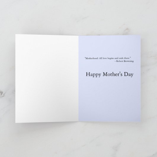 あじさいカードを持つ母の日カヴァリエ カード (内部)