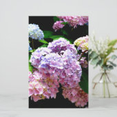 あじさいガーデンピンクフローラブルーパープルフローラ 便箋 (スタンド正面)