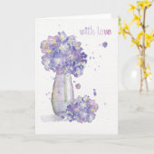 あじさいグリーティングカード「愛で」 4母の日 カード (黄色い花)