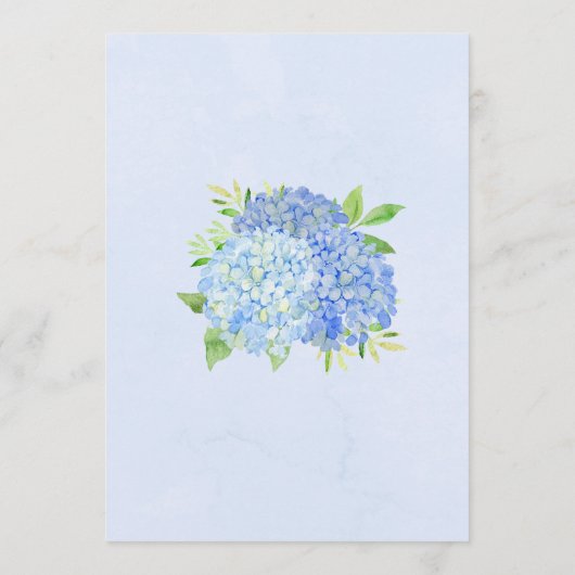 あじさいグリーンリーネイビージャールライトズブライダルシャワー 招待状 (裏面)