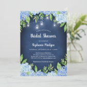 あじさいグリーンリーネイビージャールライトズブライダルシャワー 招待状 (スタンド正面)
