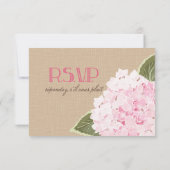 あじさいジャールバーラップ素朴RSVPカード 出欠カード (裏面)