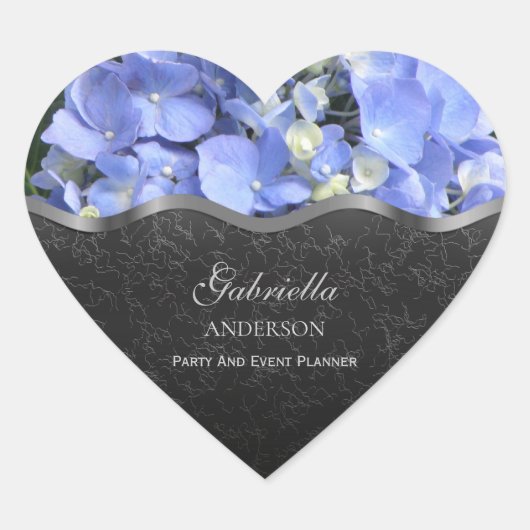 あじさいステッカー ハートシール (正面)