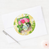 あじさいステッカー ラウンドシール (封筒)