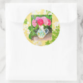 あじさいステッカー ラウンドシール (バッグ)