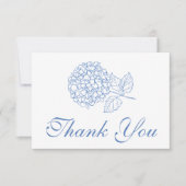 あじさいダスティブルーエレガントフローラありがとう サンキューカード (正面)