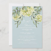 あじさいダスティブルーエレガントブライダルシャワー 招待状 (正面)