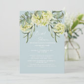 あじさいダスティブルーエレガントブライダルシャワー 招待状 (スタンド正面)