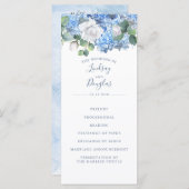 あじさいダスティブルー庭園の結婚式プログラム プログラム (正面/裏面)