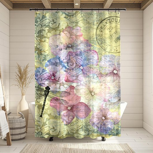 あじさいドラゴンフライ シャワーカーテン