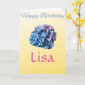 あじさいハッピーバースデーカード カード (黄色い花)