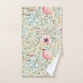 あじさいハートとベビー鳥フローラバスタオル バスタオルセット (ハンドタオル)