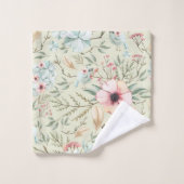 あじさいハートとベビー鳥フローラバスタオル バスタオルセット (ウォッシュタオル)