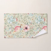 あじさいハートとベビー鳥フローラバスタオル バスタオルセット (ハンドタオル)